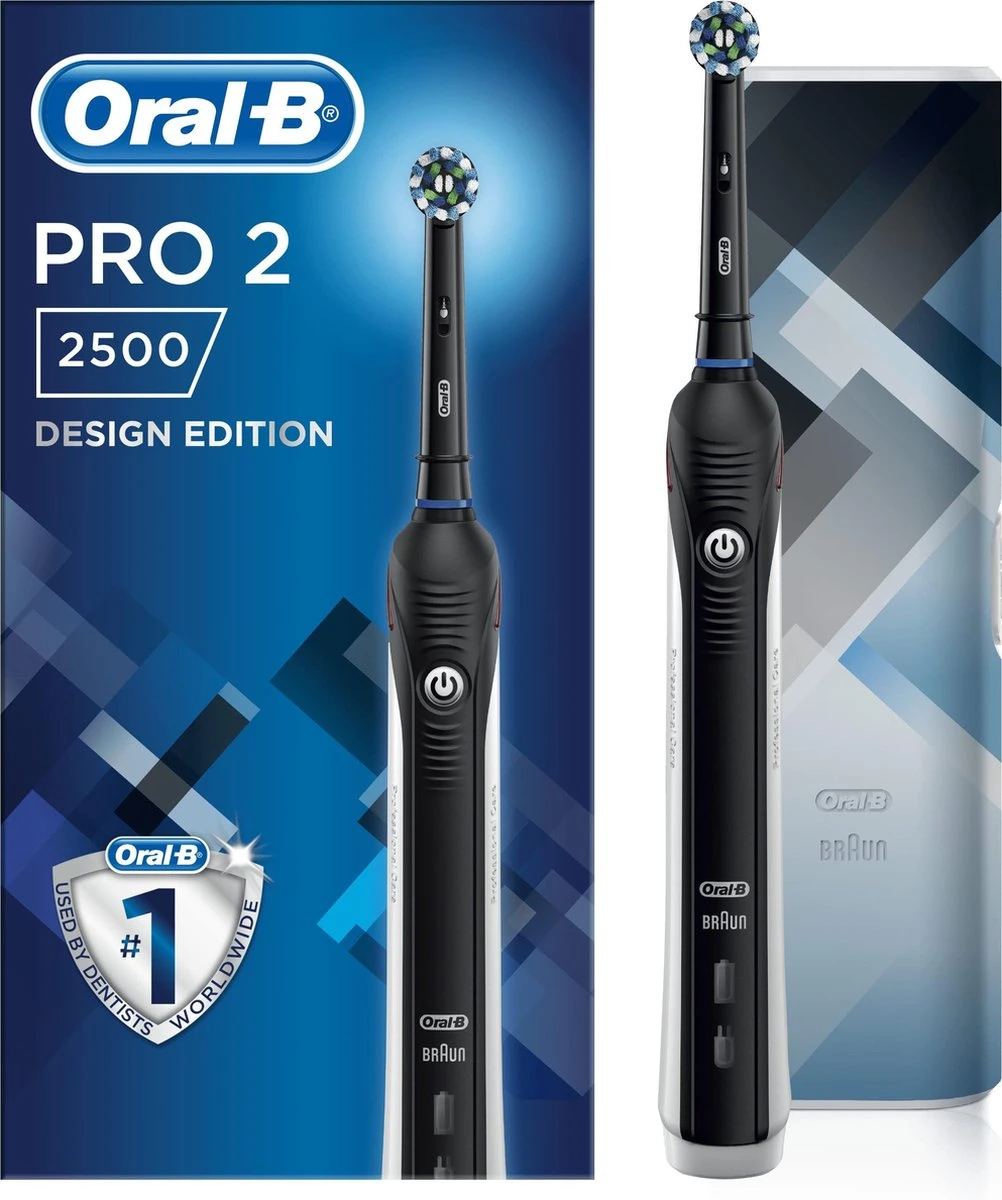 Oral B Oral-B PRO 2 2500 - Zwart - Elektrische Tandenborstel - Met Reisetui