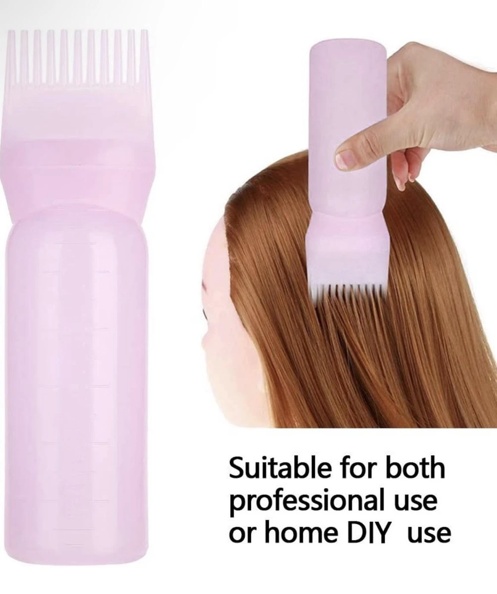 JO&RAE-Applicator Met Kam-Haarverf Fles-Olie Applicator Met Kam-kleur Wit