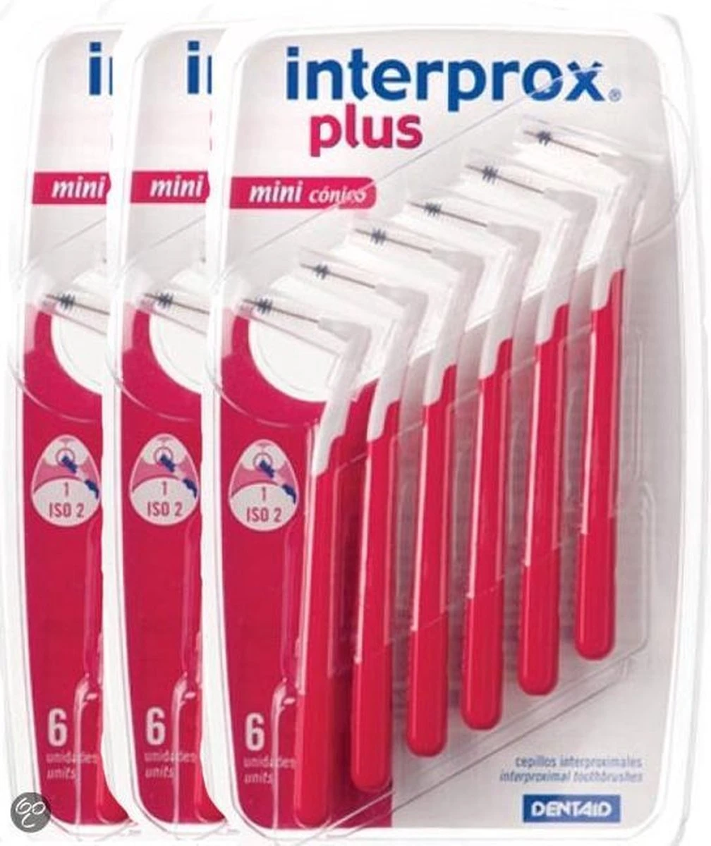 Interprox Plus Mini Conical Tandenstokers - 2 Tot 4 Mm - 3 X 6 Stuks