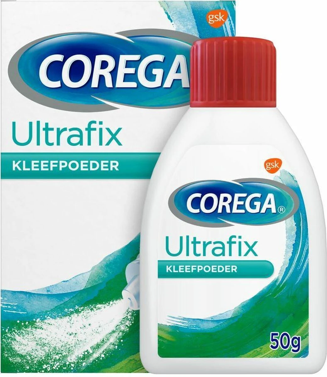 Corega Ultrafix Kleefpoeder Kunstbitverzorging 50 Gr