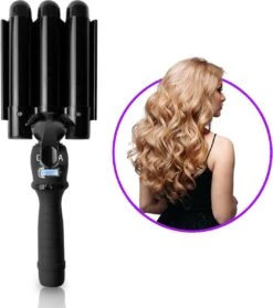 DOSCA® Professionele Wafeltang 25mm - Golvenkrultang - Wave Krultang - Beach Waves - Waver