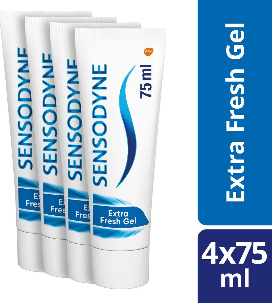 Sensodyne Extra Fresh Gel Tandpasta Voor Gevoelige Tanden 4 X 75 ML 3 Sensodyne Extra Fresh Gel Tandpasta Voor Gevoelige Tanden 4 X 75 ML