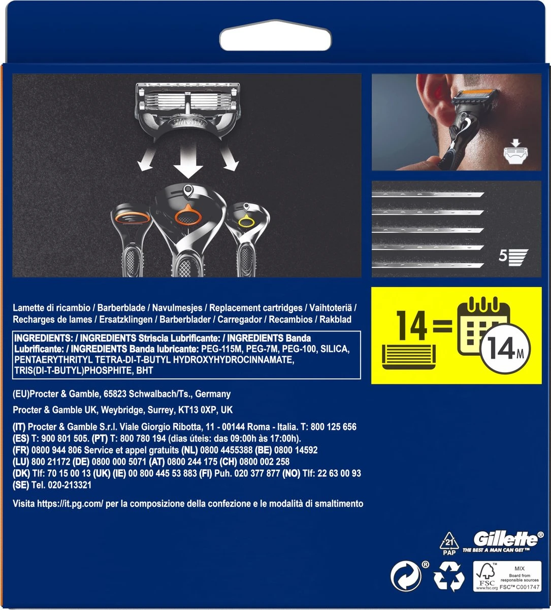 Gillette® Gillette ProGlide Navulmesjes - 14 Stuks - Afbeelding 8