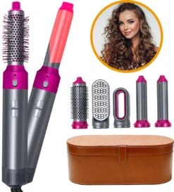 CYP 7-in-1 Airwrap/ Krultang Fohnborstel- Föhnborstel - Föhn - Airstyler - Airwrap - Deluxe Airwrap Met Opbergdoos - TIKTOK - Deluxe Airwrap - Krultang - Wafeltang - Haarkruller