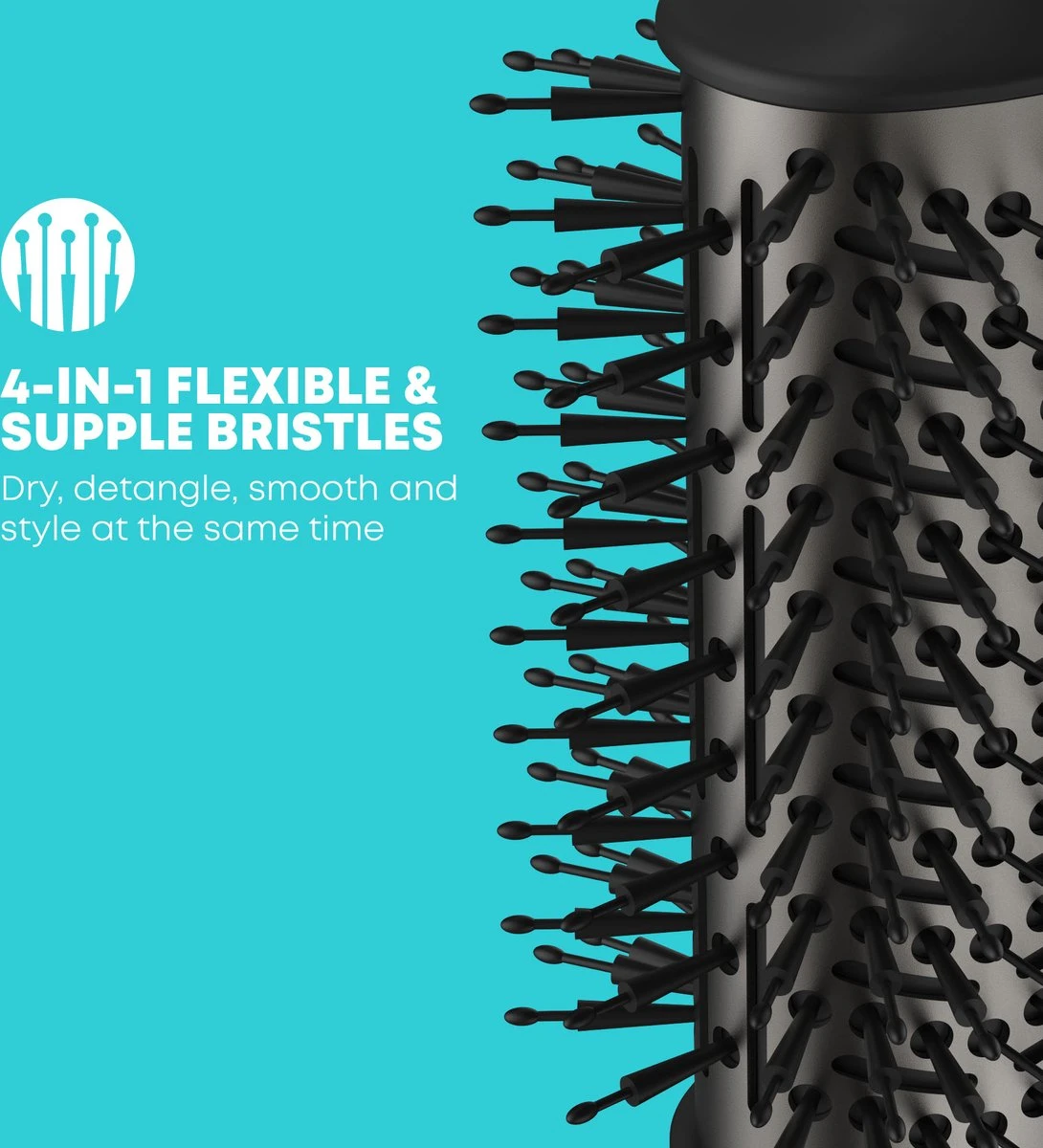 Revamp DR2500 Progloss Föhnborstel - 4 In 1 Stijlborstel - Voor Alle Haartypes - Inclusief 2 Opzetborstels - 1000 W - Afbeelding 9