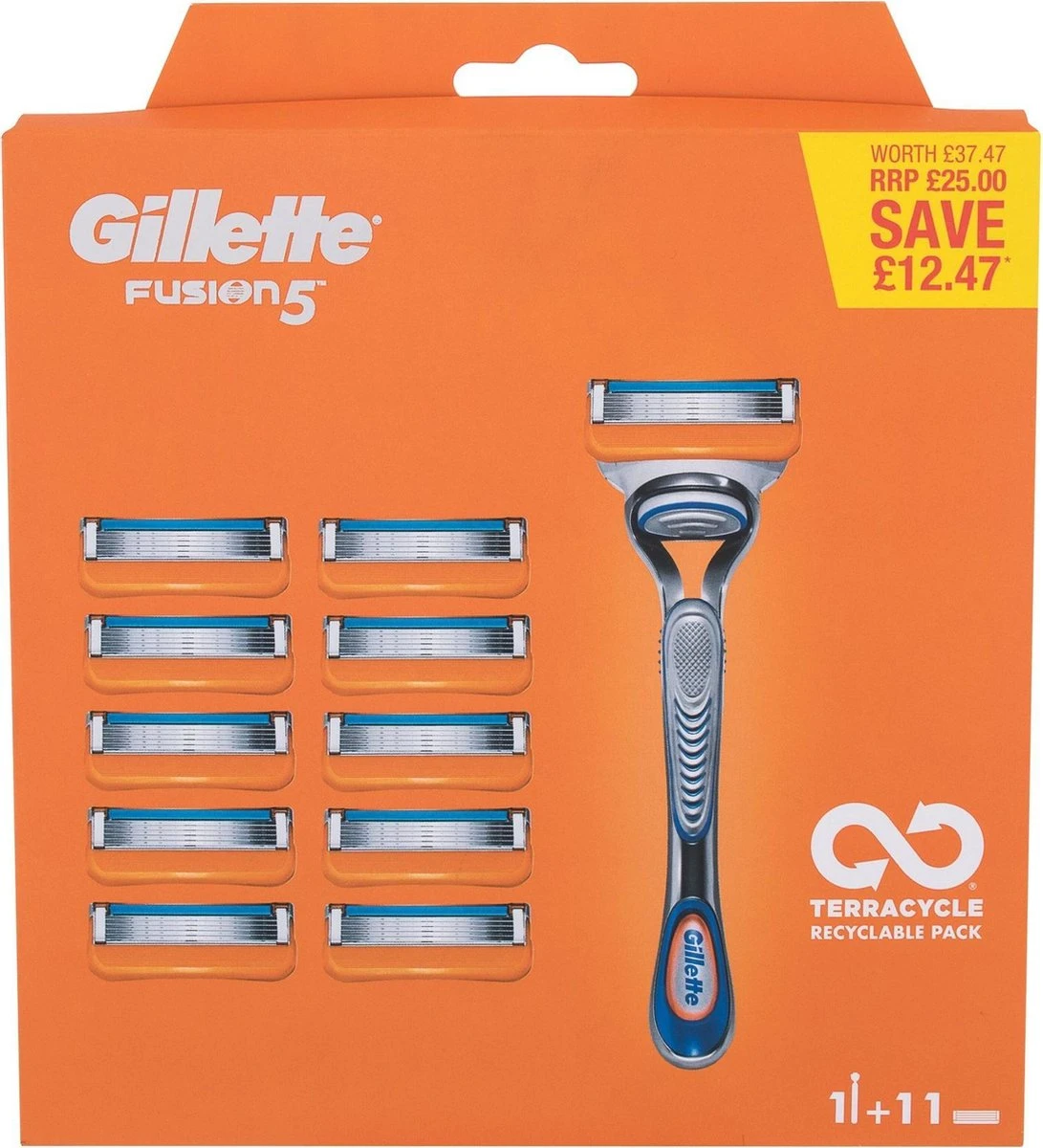 Gillette® Gillette - Fusion 5 Set - Special Pack - 11 Mesjes + Houder - Afbeelding 2
