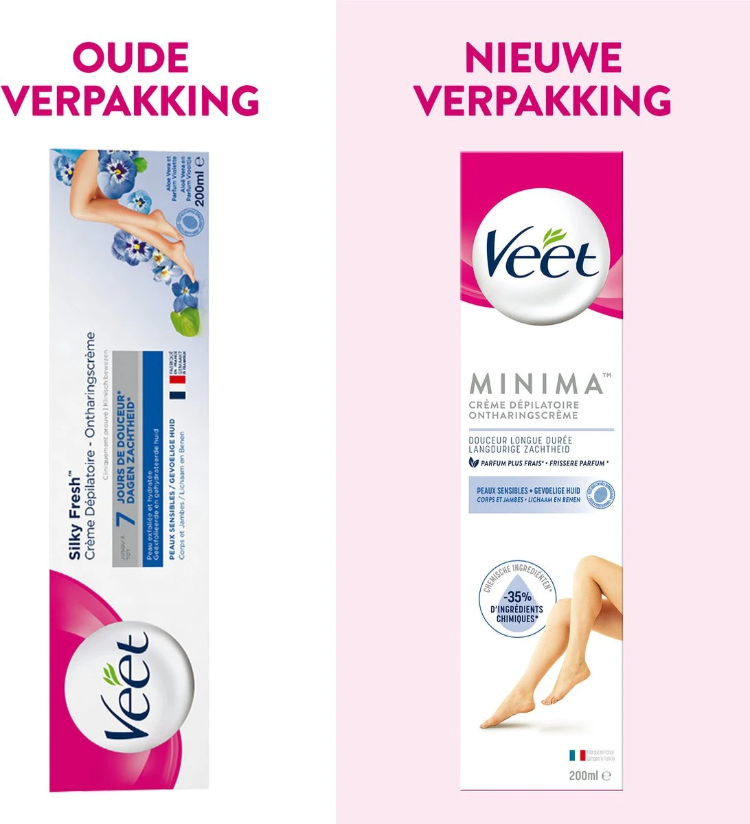 Veet - Minima Ontharingscrème - Gevoelige Huid - 200 Ml - Afbeelding 2