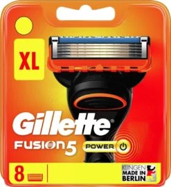 Gillette® Gillette Fusion5 Power Scheermesjes Voor Mannen - 8 Navulmesjes - XL Verpakking