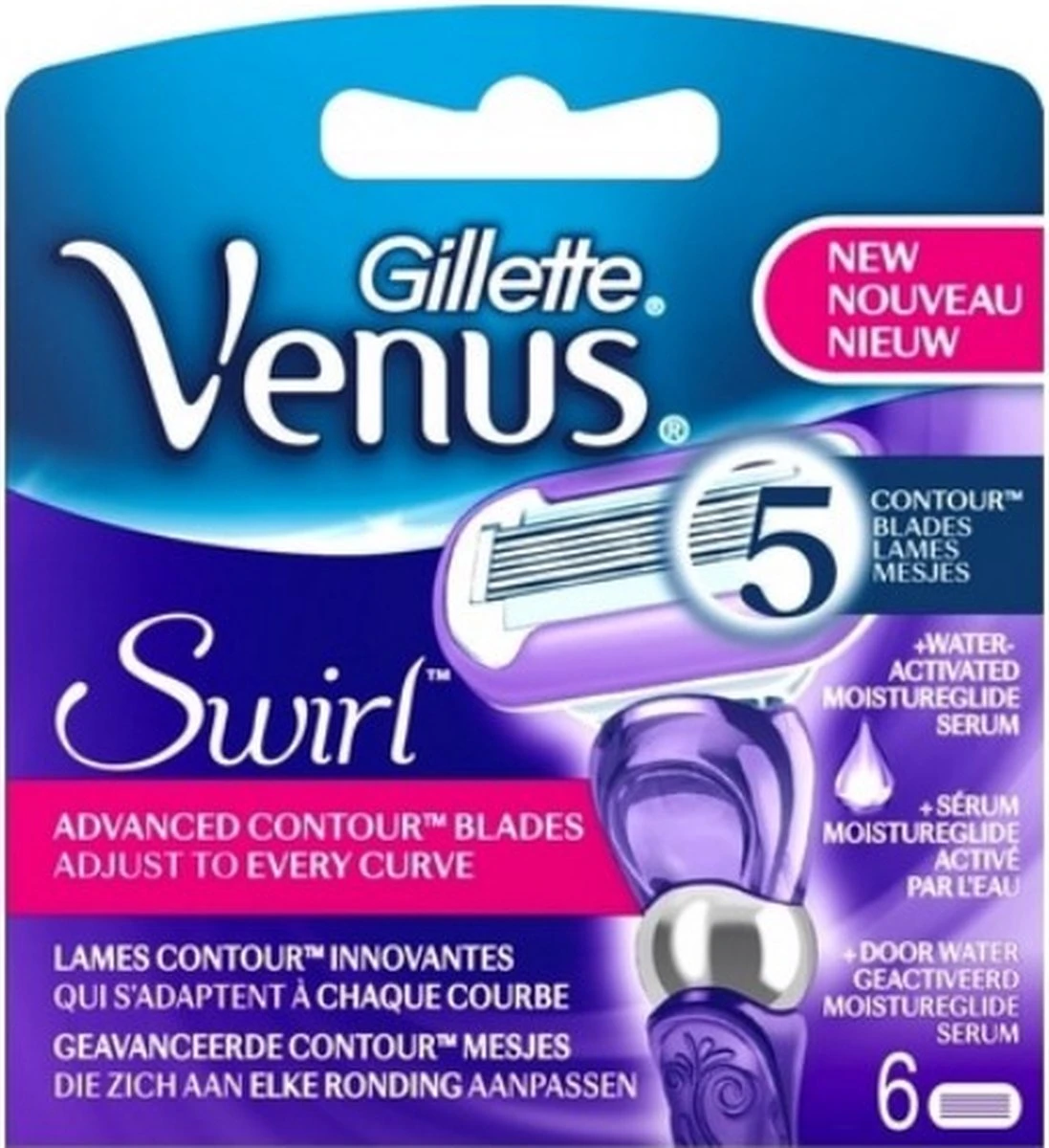Gillette Venus Swirl Extra Glad Scheermesjes Vrouwen - 6 Stuks - Afbeelding 2