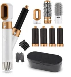 Merkloos Airwrap Complete Multistyler 7 In 1 - Multi Styler Air Wrap Haarfohn- Stijltang -Haardroger- Haarborstel- Stijlborstel- Krultang- 7 Opzetstukken- Gratis Handschoen- Gratis 5 Haarklemmen- Hete Lucht Fohn