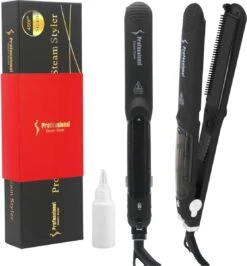 SteamGoods - Steampod 3.0 - Professionele Stoom Stijltang - Krultang - Stijltang - Cadeautip - Zwart