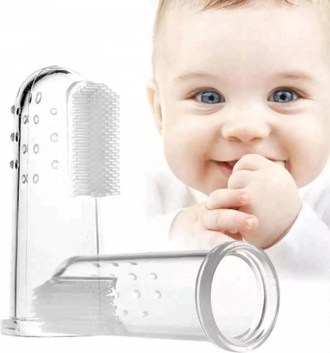 Merkloos Baby Tandenborstel - 2 Stuks Vingertandenborstel Kindertandenborstel Op Vinger Siliconen 3 Merkloos Baby Tandenborstel - 2 Stuks Vingertandenborstel Kindertandenborstel Op Vinger Siliconen