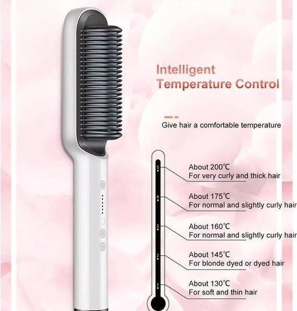 Ayadin KD380 Stijlborstel - Elektrische Haarborstel -Stijltang Hairbrush -Stijltang - Stylingtool-Wit 10 Ayadin KD380 Stijlborstel - Elektrische Haarborstel -Stijltang Hairbrush -Stijltang - Stylingtool-Wit - Afbeelding 8