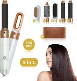 Fleau Beauty Airwrap Multistyler - PRO Edition 2023 - Stijltang - Krultang - Föhnborstel - Krulborstel - Haardroger - Haarstyler - 5 In 1 Set