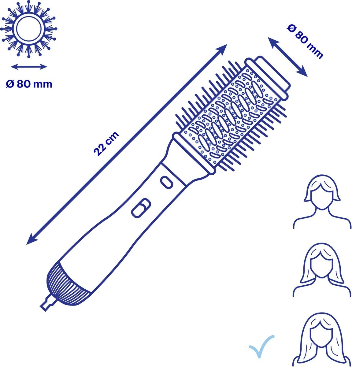 Revlon RVDR5222MUKE - Volume Borstel En Föhnborstel In 1 (2 In 1) - Ceramische Coating - 3 Verwarmingsfuncties - Afbeelding 3