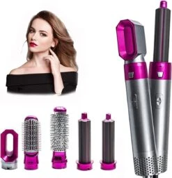 ASA-STAR - 5 In 1 Set - Airwrap Krultang -haardroger - Krulborstel - Hete Lucht Föhn - Airstyler - MultiStyler - Airwrap -fohnborstel - Fohn Borstel - Haardroger Met Borstel Wafeltang - Fohn Cadeau Tip
