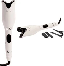 Automatische Krultang - 360° Roterend Koord - Haarklem - Wit