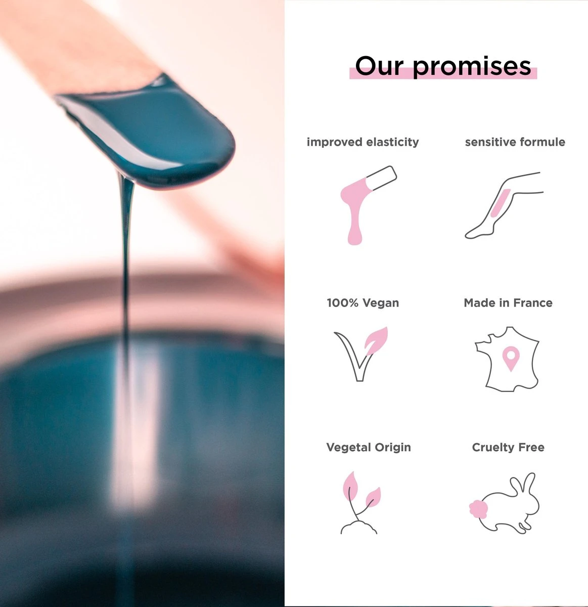 Kit Mealiss®120 - Wax - 1000 Gr Hypoallergene Wax - Spatels - 100ml Olie - Afbeelding 3