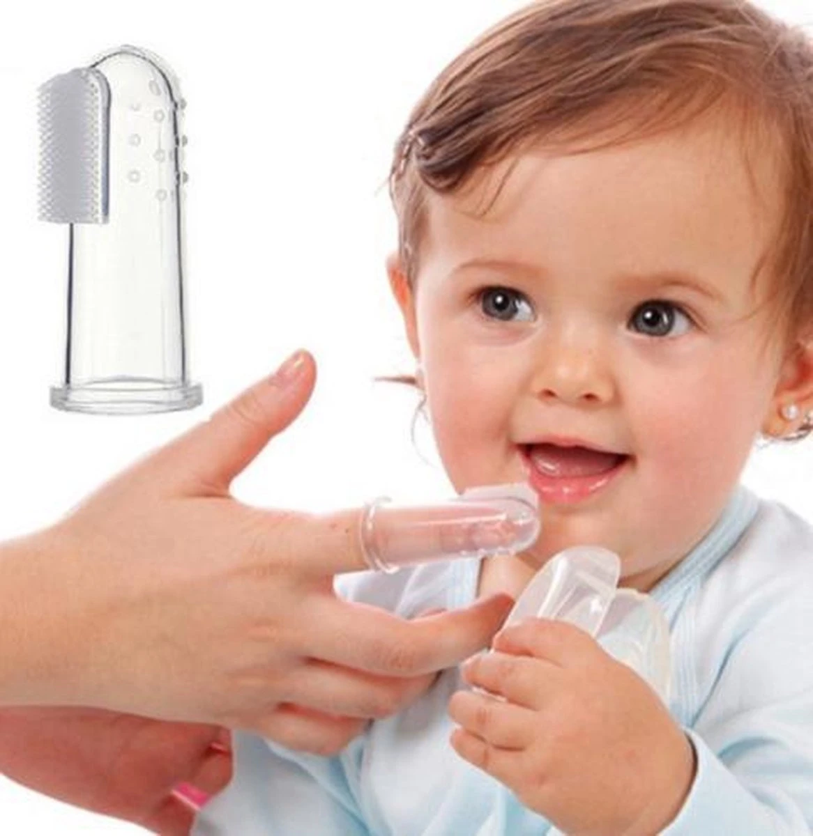 Merkloos Baby Tandenborstel - 2 Stuks Vingertandenborstel Kindertandenborstel Op Vinger Siliconen 4 Merkloos Baby Tandenborstel - 2 Stuks Vingertandenborstel Kindertandenborstel Op Vinger Siliconen - Afbeelding 2