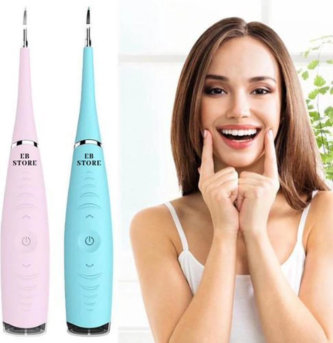 Elektrisch Tandplak Verwijderen - Flosapparaat - Slechte Adem Verhelpen - Tandsteen Weghalen - Tanden Reinigen - Thee + Koffie + Rook Aanslag Verwijderen - Gele Tanden Witten - Mond Verzorging - Tandartshaakje - Gebit Schoonmaken - EB Store - Afbeelding 4