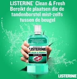 LISTERINE Clean & Fresh, Mondwater Met Essentiële Oliën En Fluoride, Zonder Alcohol, Bereikt De Plaatsen Die De Tandenborstel Mist – Zelfs Tussen De Beugel, 3 X 500 Ml 16 LISTERINE Clean & Fresh, Mondwater Met Essentiële Oliën En Fluoride, Zonder Alcohol, Bereikt De Plaatsen Die De Tandenborstel Mist – Zelfs Tussen De Beugel, 3 X 500 Ml -BaByliss Verkoopwinkel 1167x1200 1