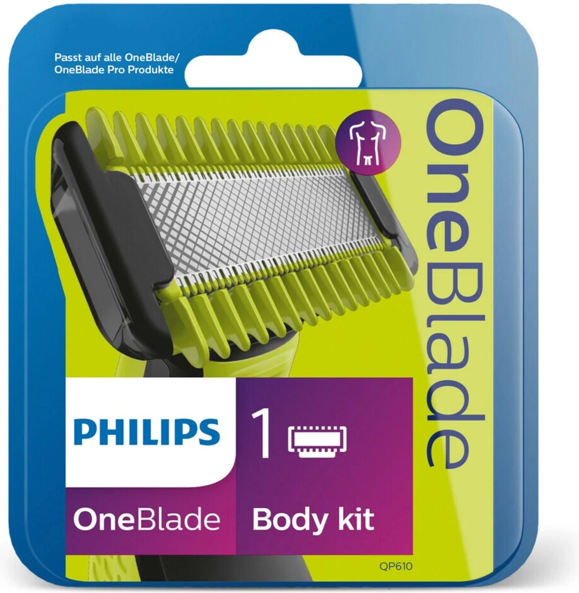 Philips OneBlade QP610/50 - Vervangmesje Voor Gezicht En Lichaam - Afbeelding 8