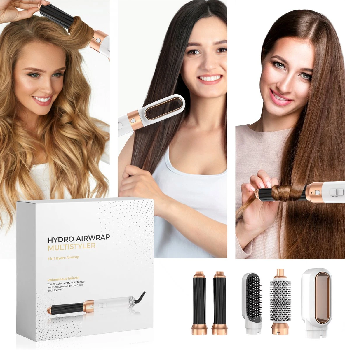 Bolt Electronics® Airwrap Krultang - Krultangen - Föhnborstel - 5 In 1 Multi Styler - Wit - TikTok - Nieuwste Versie 3.0 Maart 2023 Edition 13 Bolt Electronics® Airwrap Krultang - Krultangen - Föhnborstel - 5 In 1 Multi Styler - Wit - TikTok - Nieuwste Versie 3.0 Maart 2023 Edition - Afbeelding 11