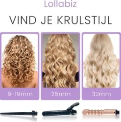 Lollabiz 4-in-1 Keramische Krultang Met Opzetstukken En Handschoen - 120-230°C" -BaByliss Verkoopwinkel 1187x1200 17
