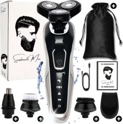 5-in-1 Elektrisch Scheerapparaat Mannen Met Trimmer S1110 - Nat & Droog – Baardtrimmer - Tondeuse - Neustrimmer - 5 Opzetstukken - Electric Shaver - Waterproof
