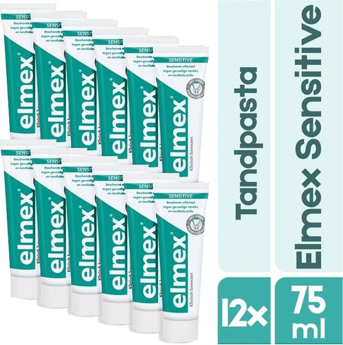 Elmex Tandpasta Sensitive 12 X 75ml - Voordeelverpakking