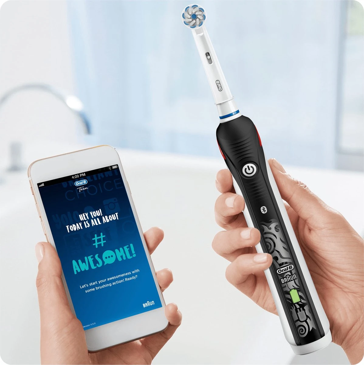Oral B Oral-B Smartseries Teen - Elektrische Tandenborstel - Powered By Braun - 1 Handvat En 2 Opzetborstels - Afbeelding 4