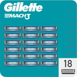 Gillette® Gillette Mach3 Scheermesjes - Voor Mannen - 18 Navulmesjes