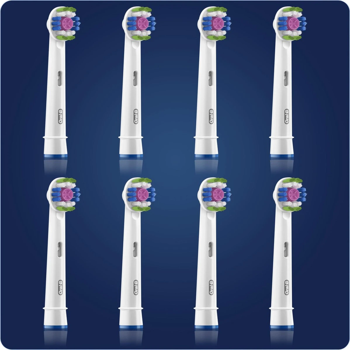 Oral B Oral-B 3D White - Met CleanMaximiser-technologie - Opzetborstels - 8 Stuks - Brievenbusverpakking - Afbeelding 2