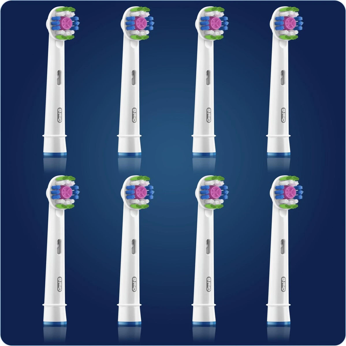 Oral B Oral-B 3D White - Met CleanMaximiser-technologie - Opzetborstels - 8 Stuks - Afbeelding 2