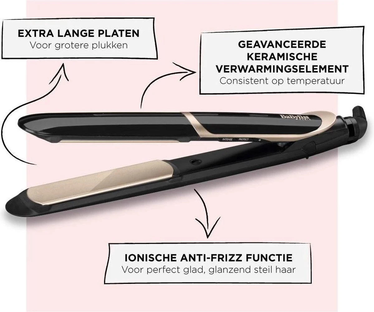 BaByliss Super Smooth 235 Stijltang ST393E - 6 Temperatuurinstellingen - Titanium Keramiek - Afbeelding 7