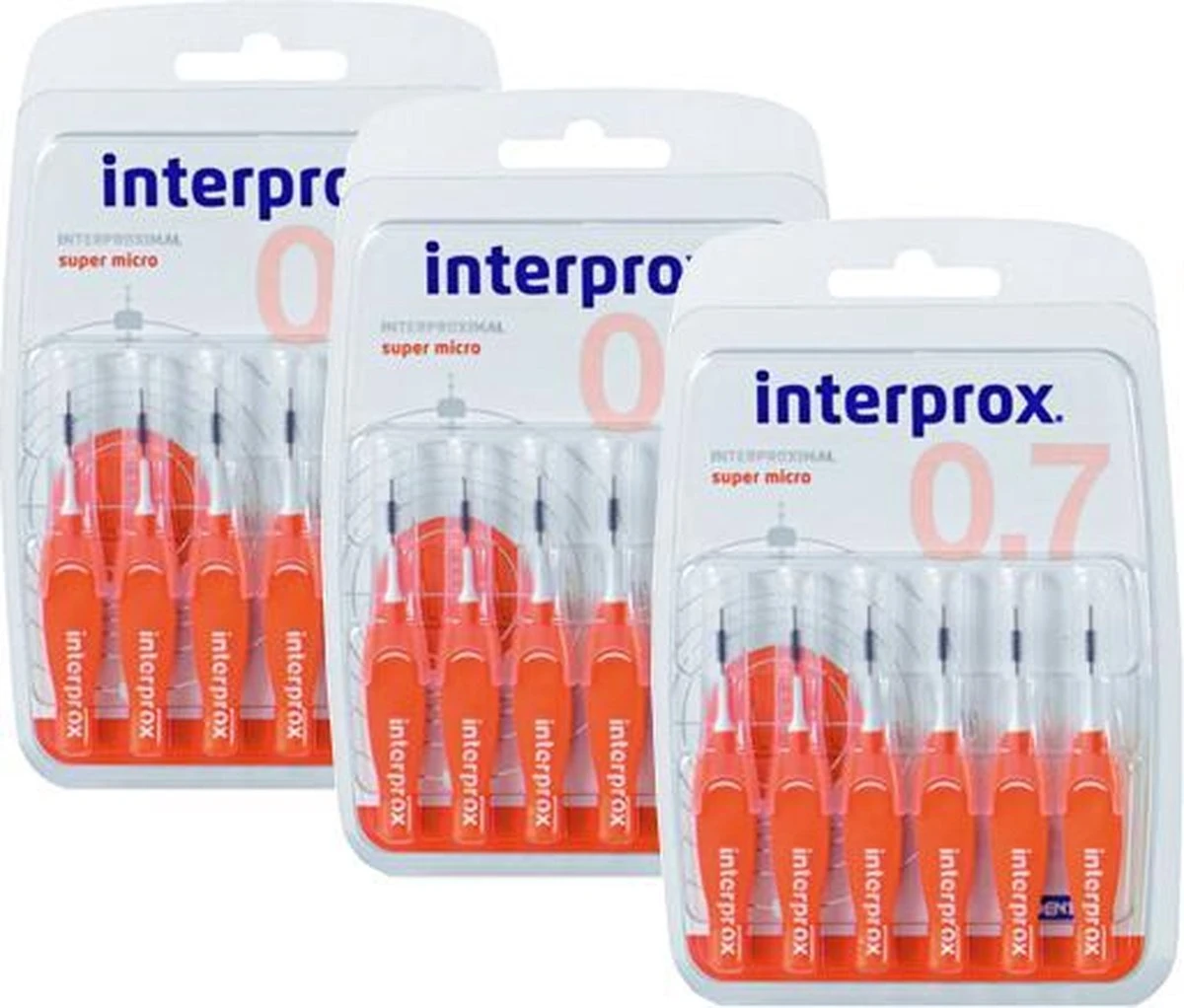 3x Interprox Ragers Super Micro 0.7 Oranje Blister à 6 Ragers - Afbeelding 7