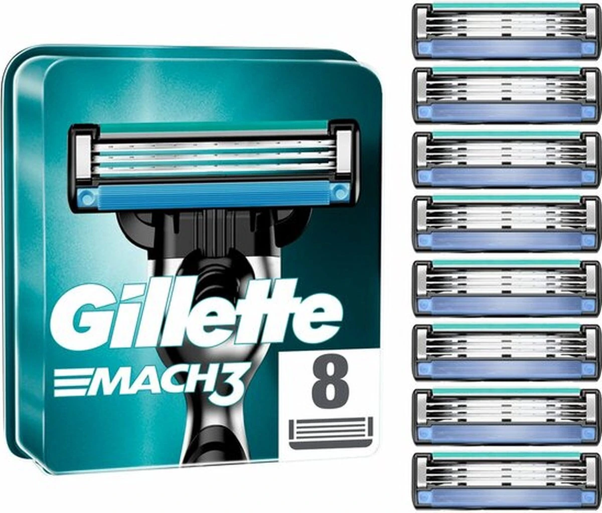 Gillette® Gillette Mach3 - Scheermesjes/Navulmesjes - 8 Stuks - Afbeelding 2