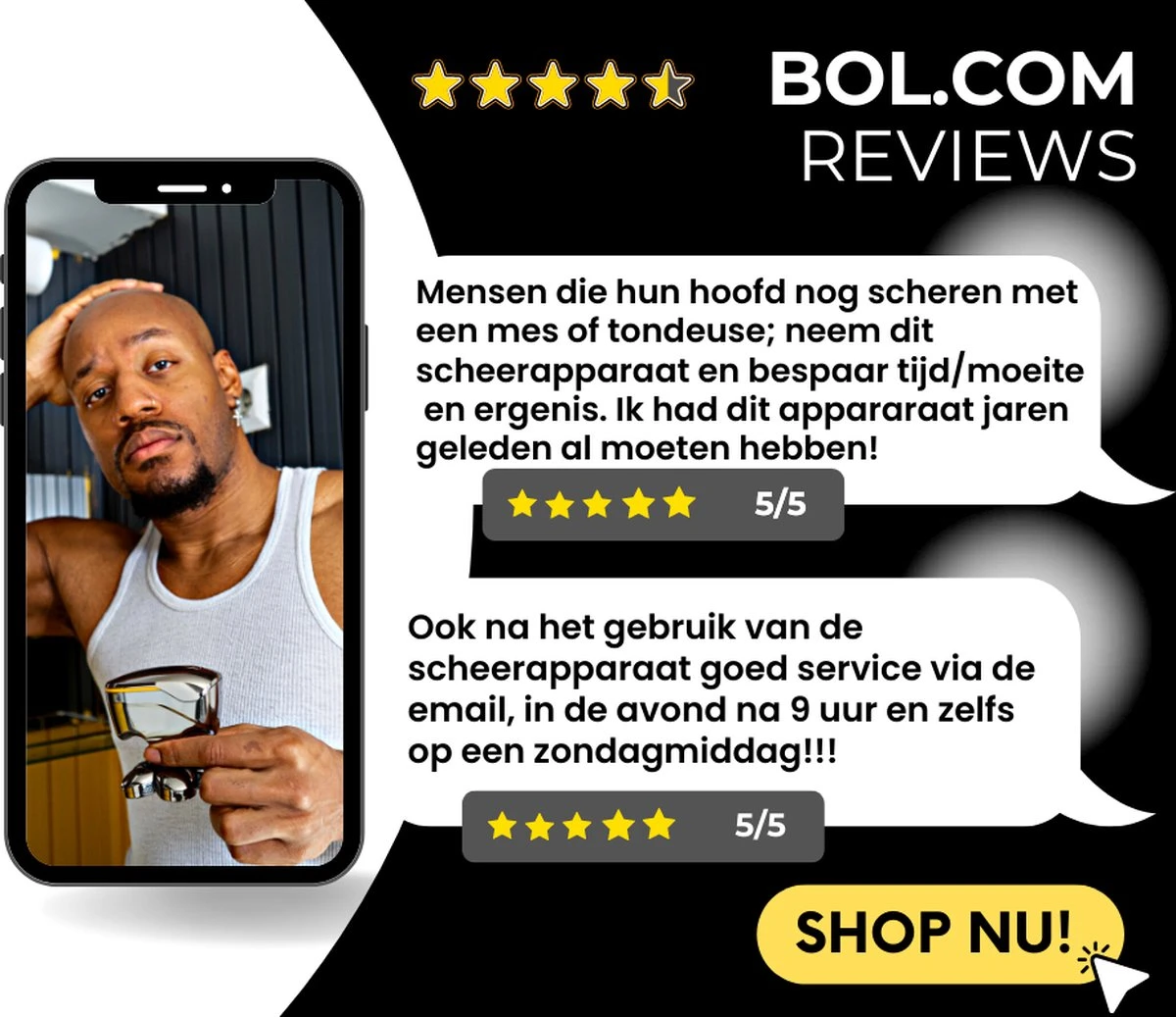 6-in-1 Scheerapparaat Mannen – Trimmer - Skull Edition PRO - Electric Face & Head Shaver - Hoofd Kaal Scheren – Nat & Droog - Draadloos Opladen - Elektrisch - Incl. E-Book - Afbeelding 20