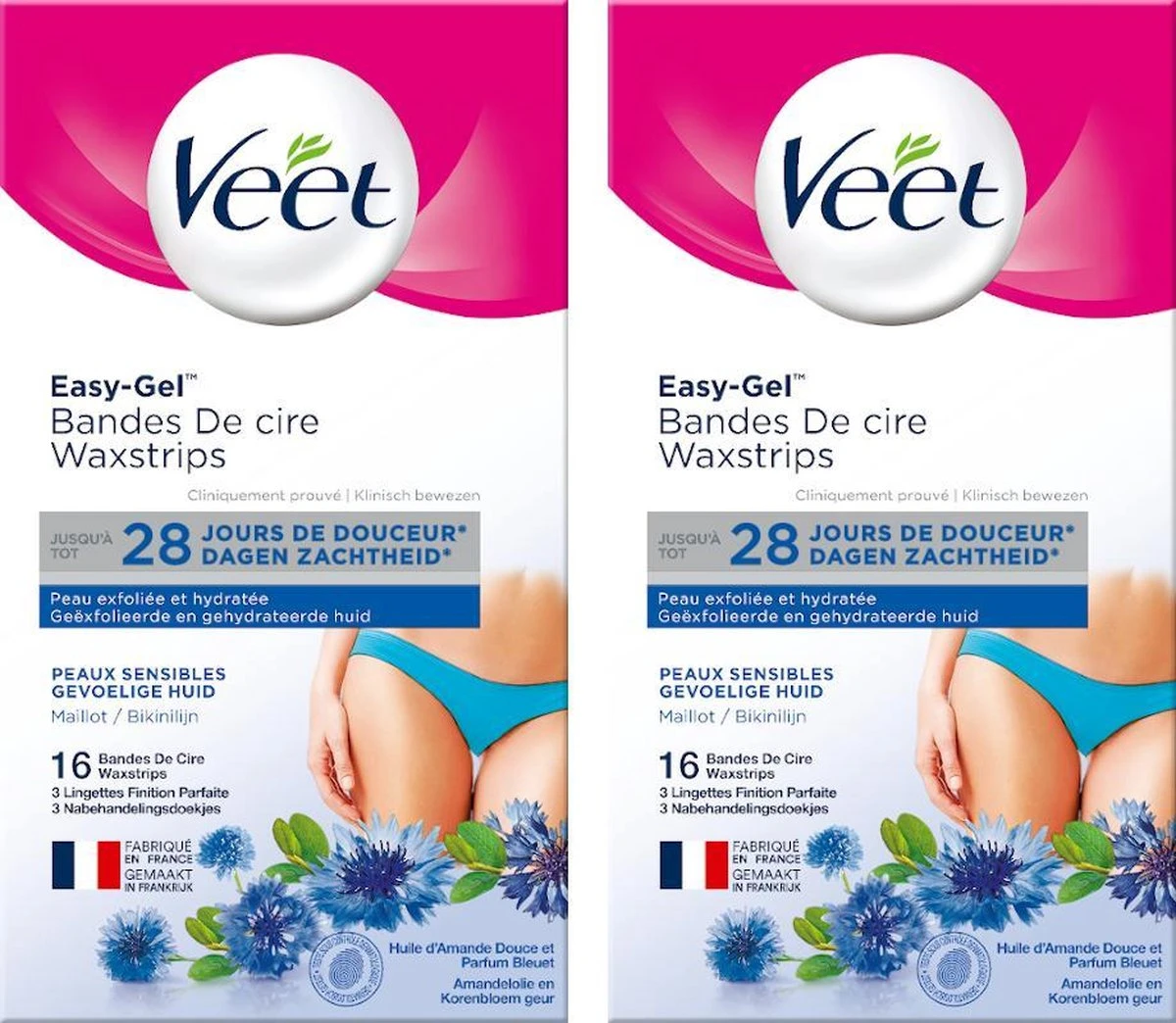 Veet - Easy-Gel Wax - Ontharingsstrips - Bikinilijn - Gevoelige Huid - 2 X 16 Stuks - Afbeelding 7