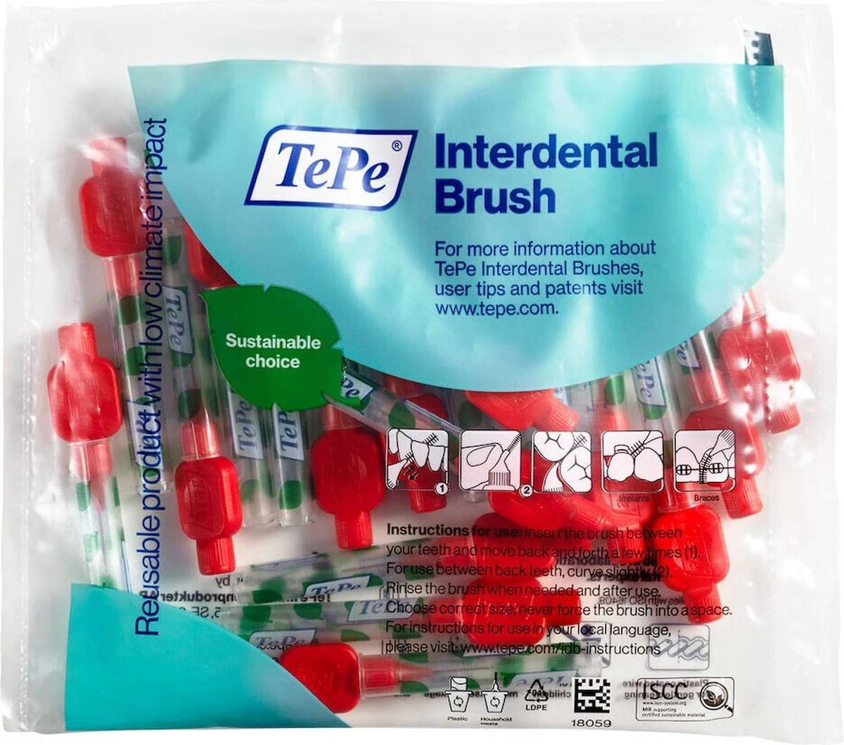 TePe Interdentale Ragers Original Rood ISO Maat 2 – 0,5 Mm (20 Stuks) 3 TePe Interdentale Ragers Original Rood ISO Maat 2 – 0,5 Mm (20 Stuks)