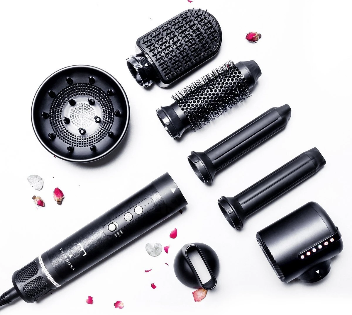 Trendosa Airwrap Set -Airstyler-7 In1- Föhnborstel- Stijlborstel- Inclusief Hitte Handschoen En Haarclips - Afbeelding 2