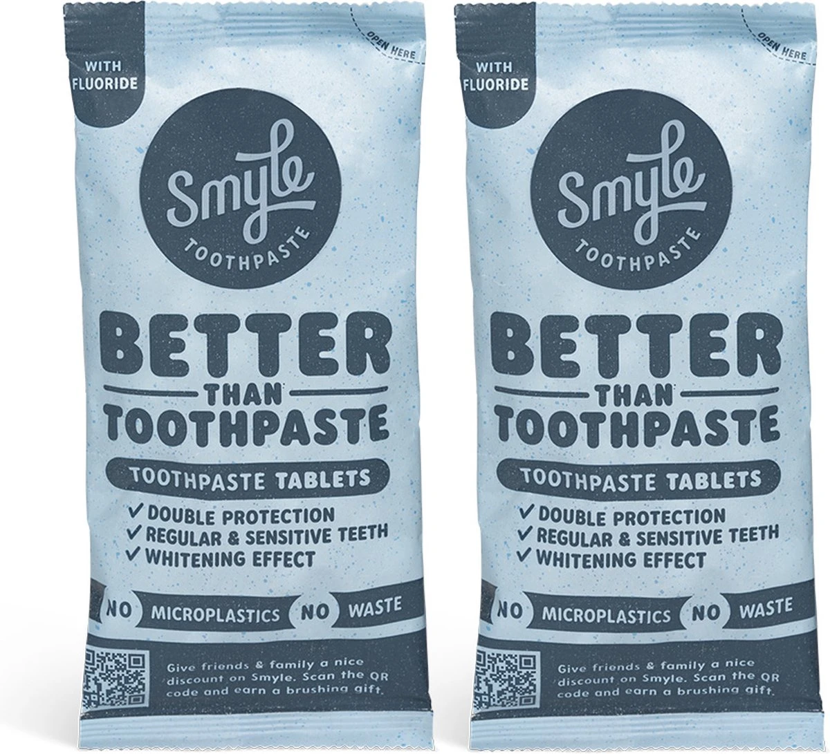 Smyle - Tandpasta Tabletten - Navulling - Met Fluoride - Tandpasta Tabs - 250 Stuk(s) - Plastic-vrij