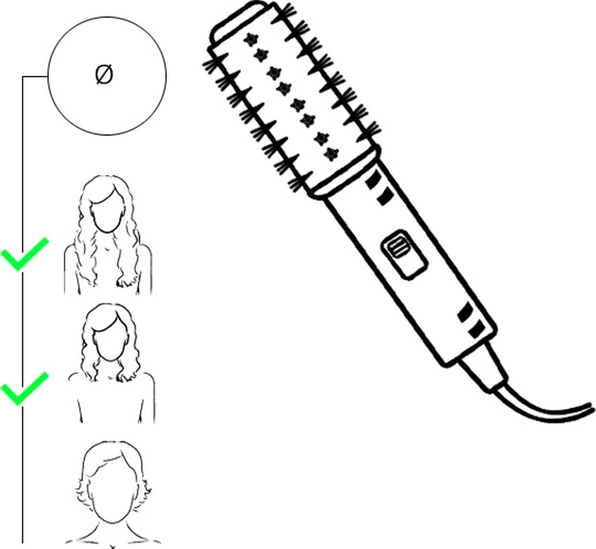 Ciriel CT31 Pro - Fohnborstel - Paars - Fohn - Haardroger - Krulborstel - Magic Brush - 4 In 1 - Krultang - Stijltang - Beauty - Borstel - Keramisch - Afbeelding 8