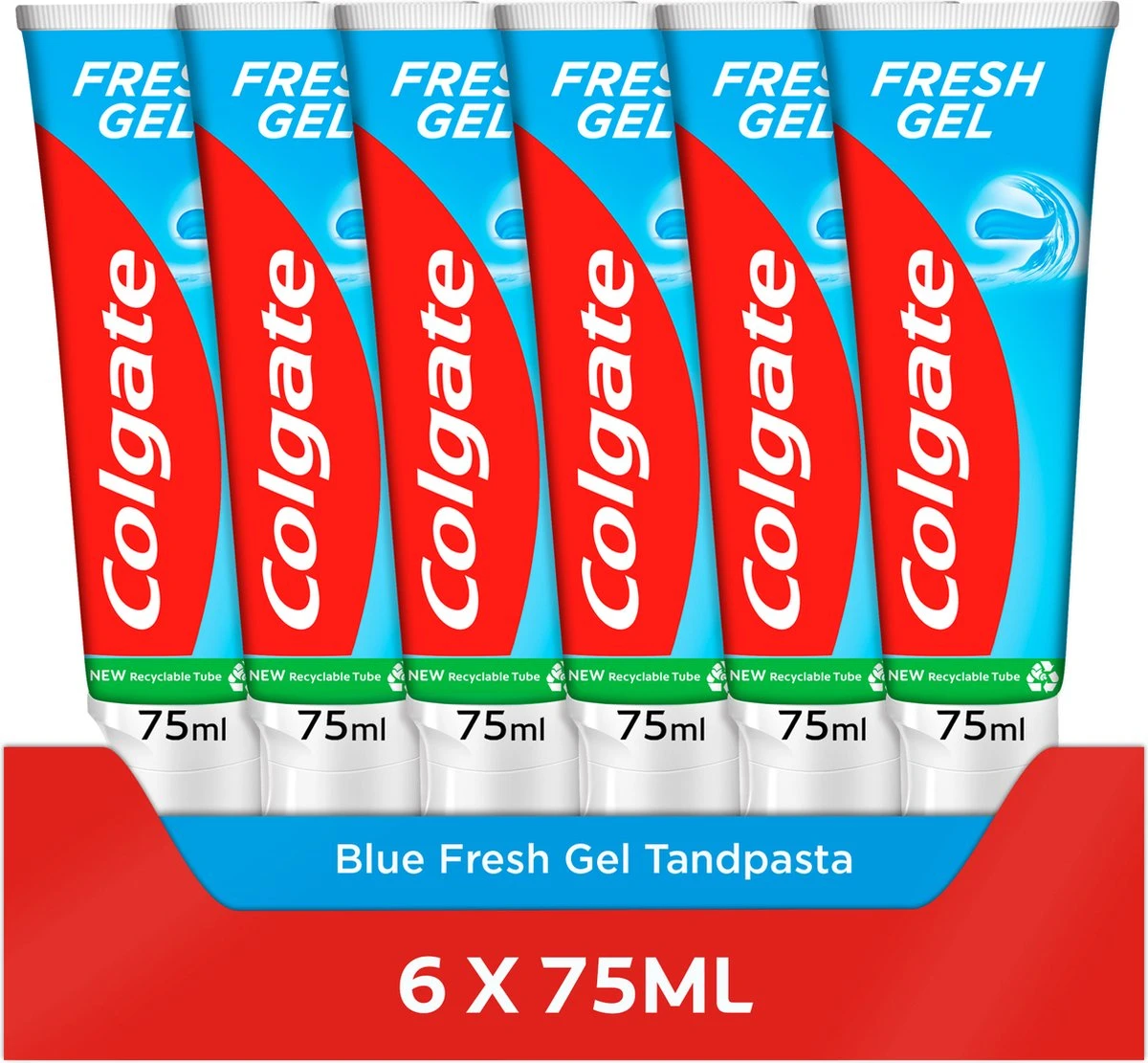 Colgate® Colgate Fresh Gel Tandpasta 6 X 75ml - Voordeelverpakking 3 Colgate® Colgate Fresh Gel Tandpasta 6 X 75ml - Voordeelverpakking