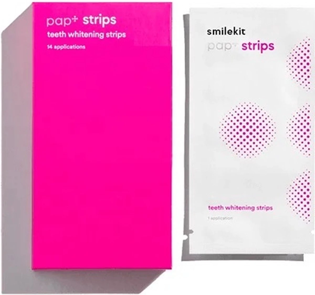 PAP+ Teeth Whitening Strips - Witte Tanden - Tanden Bleken - Tandenbleek Strips - Afbeelding 2