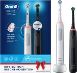 Oral B Oral-B Pro 3 3900 - Elektrische Tandenborstel - Duoverpakking 2 Stuks