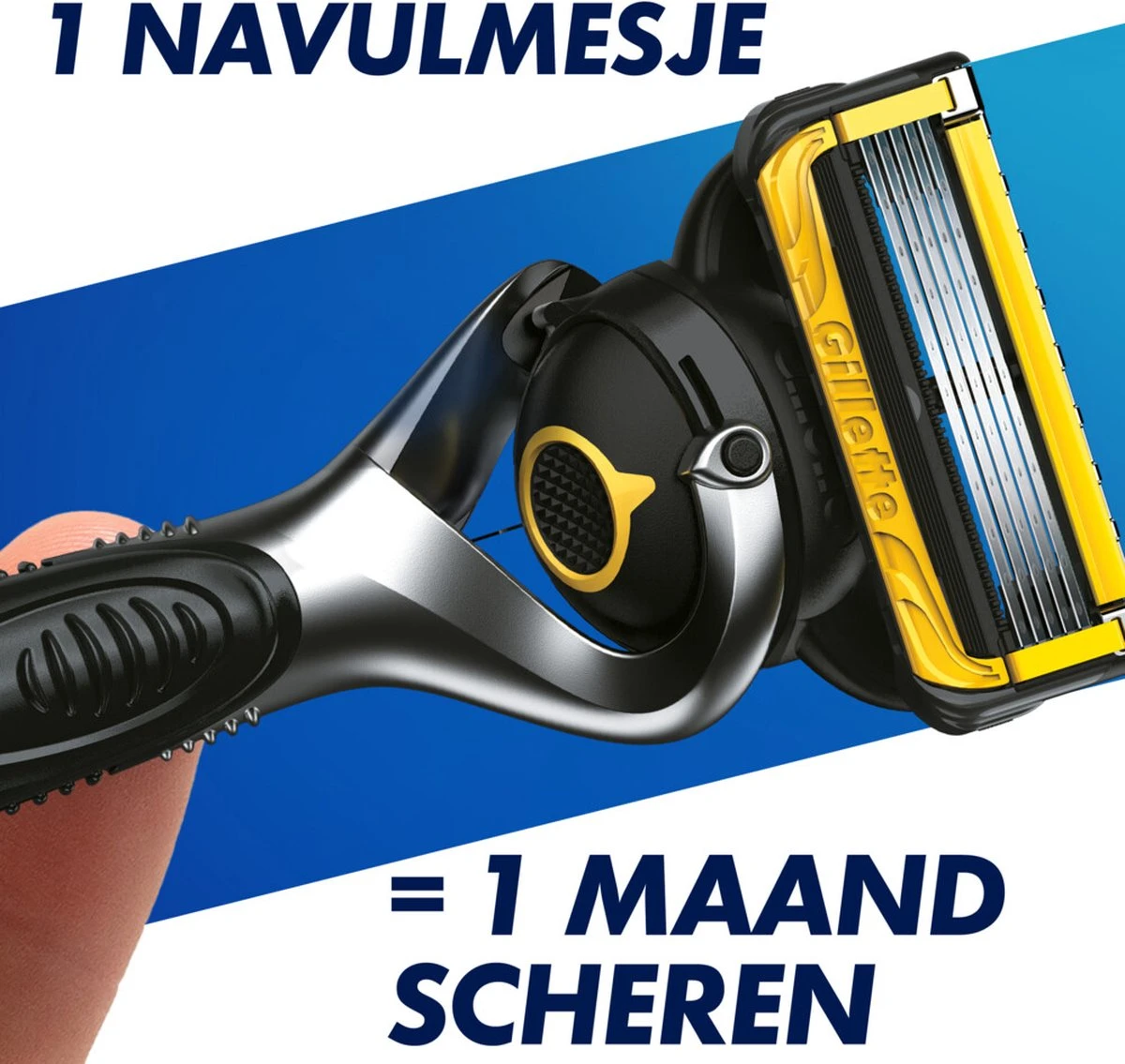 GilletteĀ® Gillette ProShield - Scheersysteem - Voor Mannen - 1 Gillette Scheersysteem - 2 Navulmesjes - Afbeelding 2