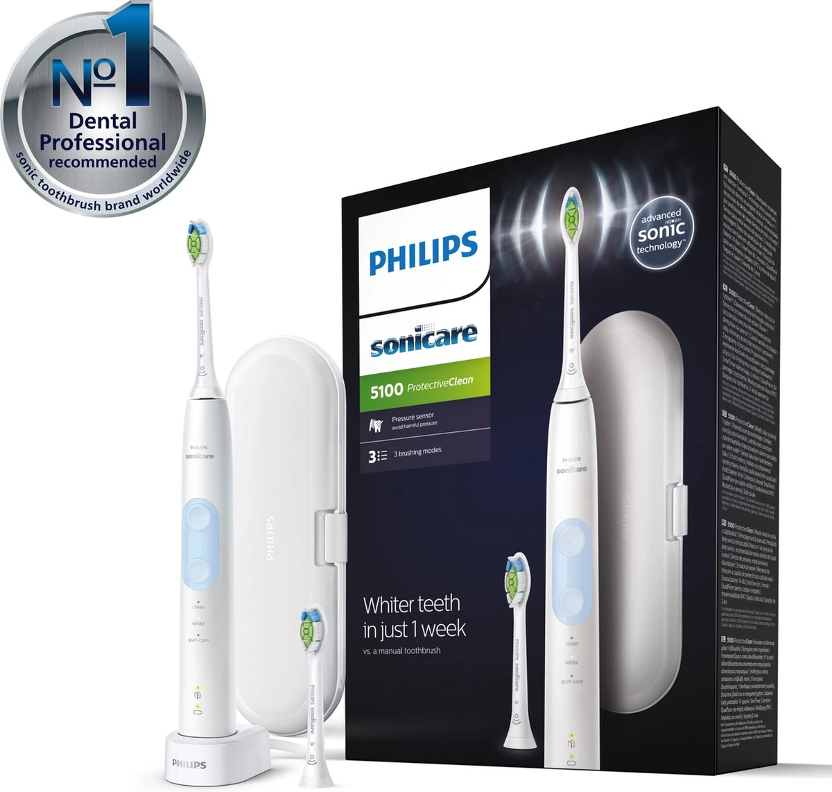Philips Sonicare ProtectiveClean 5100 Series HX6859/29 - Elektrische Tandenborstel - Afbeelding 2