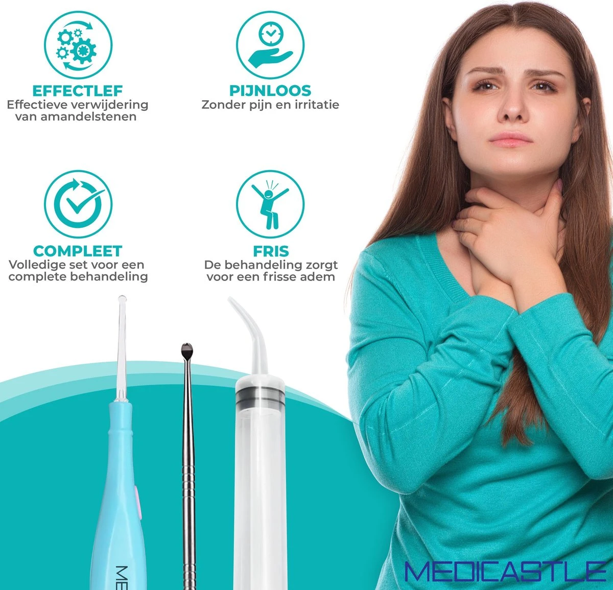 MediCastle™ Amandelsteen Verwijderaar - Tonsil Stone Remover - 6 Delige| Kit 5 MediCastle™ Amandelsteen Verwijderaar - Tonsil Stone Remover - 6 Delige| Kit - Afbeelding 3