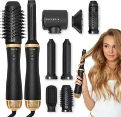 Airstyler Krultang 7 In 1 Multistyler - Föhnborstel - Föhn Met Diffuser - Haardroger - Airwrap - Hairwrap - Stijlborstel - Krulborstel - 2023 Edition